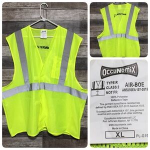 Occunomix Air Boe Boeing Vest Men’s XL Neon Yellow Mesh Lightweight Workwear
